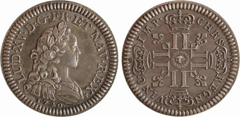 IIIe République, essai du quinzain d'or de Louis XV, s.d. Paris
A/LUD. XV. D. G...