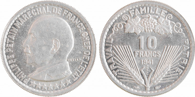 État français, essai de 10 francs Pétain par Vézien, 1941 Paris
A/PHILIPPE PETA...