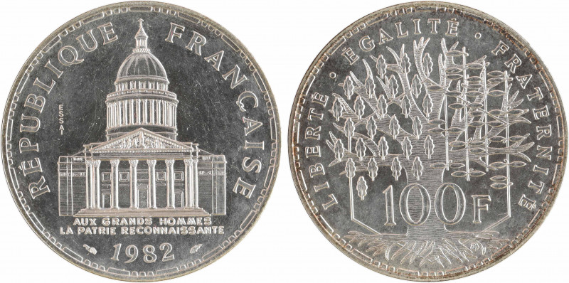 Ve République, essai de 100 francs Panthéon, 1982 Pessac
A/RÉPUBLIQUE - FRANÇAI...