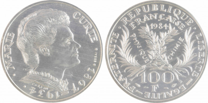 Ve République, essai de 100 francs Marie Curie, 1984 Pessac
A/MARIE - CURIE 186...