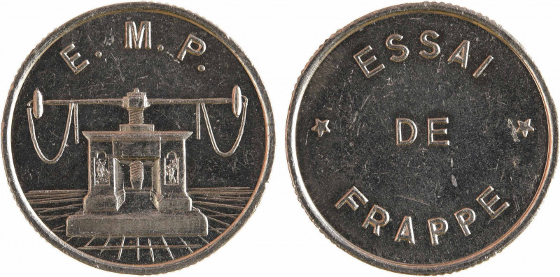 Ve République, essai de frappe de 10 francs République, s.d. (1986) Pessac
A/E....