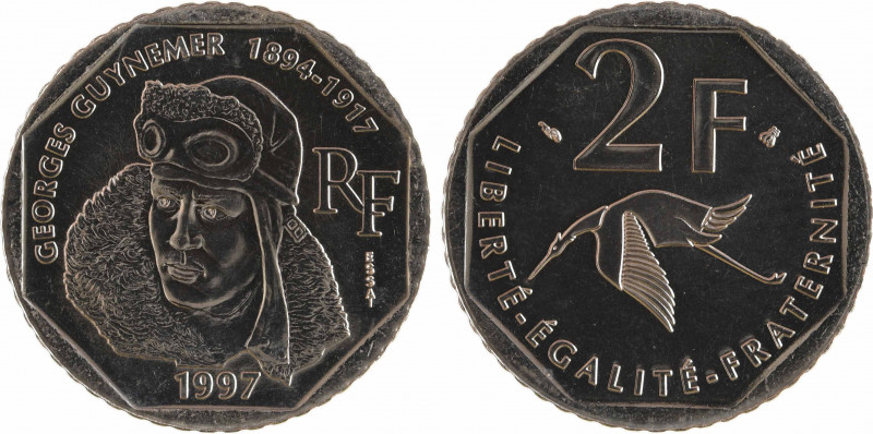 Ve République, essai de 2 francs Guynemer, 1997 Pessac
A/GEORGES GUYNEMER 1894-...