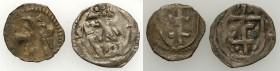 Medieval coins Poland
POLSKA / POLAND / POLEN / SCHLESIEN / GERMANY

Jadwiga i WE�adysE�aw JagieE�E�o (1386b�1399). Denar, Wschowa - RARE 

Aw.: ...