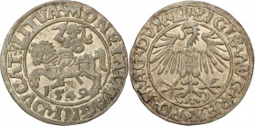 Sigismund II August
POLSKA/ POLAND/ POLEN/ LITHUANIA/ LITAUEN

Zygmunt II August. Half Grosz (Groschen) 1549, Wilno / Vilnius 

KoE�cC3wki napisC...