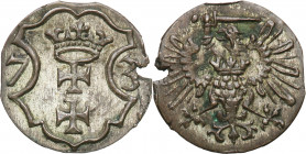 Coins interregnum 1572 year
POLSKA/ POLAND/ POLEN/ INTERREGNUM

Polska - bezkrC3lewie. Denar 1573, Gdansk / Danzig 

Rzadka XVI-wieczna moneta wy...