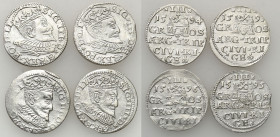 COLLECTION of Polish 3 grosze
POLSKA/ POLAND/ POLEN/ LITHUANIA/ LITAUEN

Zygmunt III Waza. Trojak - 3 grosze (Groschen) 1594-1597 Ryga / Riga, grou...