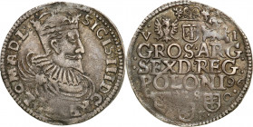 Sigismund III Vasa 
POLSKA/ POLAND/ POLEN/ LITHUANIA/ LITAUEN

Zygmunt III Waza. Szostak - 6 groszy (Groschen) 1596, Bydgoszcz, wariant z REG - PIE...
