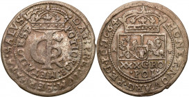 John II Casimir 
POLSKA/ POLAND/ POLEN/ LITHUANIA/ LITAUEN

Jan II Kazimierz. Tymf (zE�otC3wka) 1664, Bydgoszcz - VERY NICE 

Moneta zazwyczaj bi...