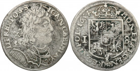 John II Casimir 
POLSKA/ POLAND/ POLEN/ LITHUANIA/ LITAUEN

Jan II Kazimierz. Ort 18 groszy (Groschen) 1654, Wschowa 

Aw.: Popiersie krC3la w pr...