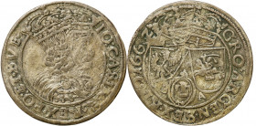 John II Casimir 
POLSKA/ POLAND/ POLEN/ LITHUANIA/ LITAUEN

Jan II Kazimierz. Szostak - 6 groszy (Groschen) 1662 GBA, Lviv / Lemberg 

Odmiana z ...