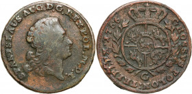 Stanislaus Augustus Poniatowski 
POLSKA/ POLAND/ POLEN/ LITHUANIA/ LITAUEN

StanisE�aw August Poniatowski. Trojak - 3 grosze (Groschen) 1766 G, Kra...