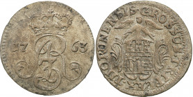 Stanislaus Augustus Poniatowski 
POLSKA/ POLAND/ POLEN/ LITHUANIA/ LITAUEN

August III Sas. Trojak - 3 grosze (Groschen) 1763, ToruE� / Torun - RAR...