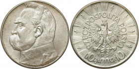 Poland II Republic
POLSKA / POLAND / POLEN / POLOGNE / POLSKO

II RP. 10 zlotych 1936 PiE�sudski 

PiD�knie zachowana moneta. PoE�ysk.&nbsp;Parch...