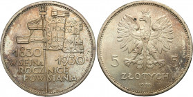 Poland II Republic
POLSKA / POLAND / POLEN / POLOGNE / POLSKO

II RP. 5 zlotych 1930 Sztandar - VERY NICE 

PiD�knie zachowana monet z kolorowD� ...