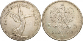 Poland II Republic
POLSKA / POLAND / POLEN / POLOGNE / POLSKO

II RP. 5 zlotych 1928 Nike with mint mark mennicy - VERY NICE 

Bardzo E�adnie zac...