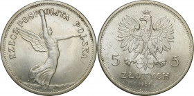 Poland II Republic
POLSKA / POLAND / POLEN / POLOGNE / POLSKO

II RP. 5 zlotych 1928 Nike with mint mark mennicy - VERY NICE 

PiD�knie zachowana...