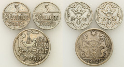 Danzig 
POLSKA / POLAND / POLEN / DANZIG / WOLNE MIASTO GDANSK

Wolne Miasto GdaE�sk Danzig. 5 fenig 1923, 1928, 1 gulden 1923 - group 3 coins 

...