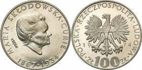 Nickel Probe Coins
POLSKA / POLAND / POLEN / PATTERN / PROBE / PROBA

PRL. PROBA / PATTERN Nickiel 100 zlotych 1974 b� Maria SkE�odowska 

PiD�kn...