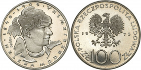 Nickel Probe Coins
POLSKA / POLAND / POLEN / PATTERN / PROBE / PROBA

PRL. PROBA / PATTERN Nickiel 100 zlotych 1975 - Helena Modrzejewska 

PiD�k...