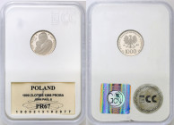 Nickel Probe Coins
POLSKA / POLAND / POLEN / PATTERN / PROBE / PROBA

PRL. PROBA / PATTERN Nickiel 1000 zlotych 1988 John Paul II GCN PR67 

PiD�...