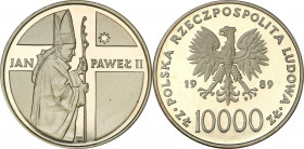 Coins Poland People Republic (PRL)
POLSKA / POLAND / POLEN / POLOGNE / POLSKO

PRL. 10.000 zlotych 1989 John Paul II , pastoraE� 

Menniczy egzem...