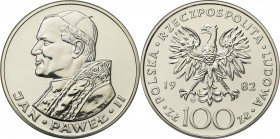 Coins Poland People Republic (PRL)
POLSKA / POLAND / POLEN / POLOGNE / POLSKO

PRL. 100 zlotych 1982 John Paul II stempel zwykE�y - RARE 

Mennic...
