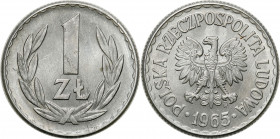 Coins Poland People Republic (PRL)
POLSKA / POLAND / POLEN / POLOGNE / POLSKO

PRL. 1 zloty 1965 - rare date 

Rzadszy, wczesny rocznik w piD�kny...