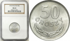 Coins Poland People Republic (PRL)
POLSKA / POLAND / POLEN / POLOGNE / POLSKO

PRL. 50 groszy (groschen) 1976 aluminium NGC MS65 

Menniczy egzem...
