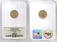 Coins Poland People Republic (PRL)
POLSKA / POLAND / POLEN / POLOGNE / POLSKO

PRL. PROBA / PATTERN mosiD�dz 10 groszy (groschen) 1949 GCN MS62 
...