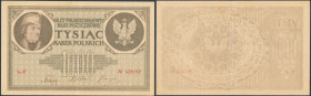 Polish banknotes, notes and bonds
POLSKA / POLAND / POLEN / PAPER MONEY / BANKNOTE

1.000 polish mark 1919, seria F - RARITY R4 

Banknot ze znak...