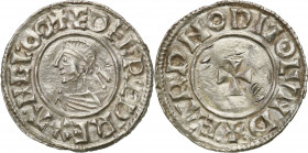 Medieval coin collection - WORLD
POLSKA / POLAND / POLEN / SCHLESIEN / GERMANY

England, Aethelred II (978-1016). Small cross denar 

Aw.: Popier...