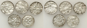 Medieval coin collection - WORLD
POLSKA / POLAND / POLEN / SCHLESIEN / GERMANY

Germany, Saxony. Cross denarius X / XI century, set of 5 

Aw.: K...