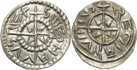Medieval coin collection - WORLD
POLSKA / POLAND / POLEN / SCHLESIEN / GERMANY

Hungary, Stephen I (997-1038). Denarius, 

Aw.: KrzyE < ze znakam...