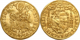 Austria
Austria, Salzburg, Johann Ernst Graf ThunHohenstein. 1/4 ducat 1704, Salzburg 

Rzadka, drobna zE�ota moneta z XVIII wieku. Johann Ernst Gr...