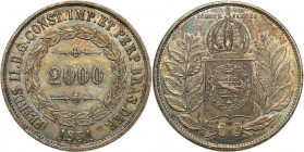 Brazil
Brazil. Pedro II. 2,000 reis 1851 

Bardzo E�adnie zachowane. Kolorowa patyna.KM462

Details: 25,46 g Ag 
Condition: 2 (EF)