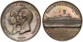 France
France, Napoleon III (1852-1870) and Empress Eugenia. Medal 1855 Universal exhibition - Palace of Industry 

Bardzo E�adnie zachowany. Punkt...