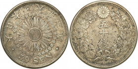 Japan
Japan, Taisho 50 dream Year 3 (1914) 

Patyna.KM-Y37.2

Details: 10,11 g Ag 
Condition: 2- (EF-)