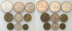 Latvia, Lithuania ,Estonia
Lithuania, Latvia. 1 centas for 10 lithium 1925-1936, set of 9 coins 

Monety w rC3E