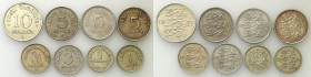 Latvia, Lithuania ,Estonia
Estonia. 1to 10 mark, set of 8 coins 

Monety w rC3E