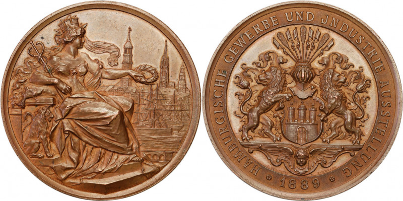 Germany
Germany, Hamburg. Medal of Trade and Industry Exhibition 1889, bronze ...