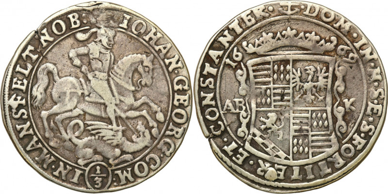 Germany
Germany, Johann Georg III (1647-1710). 1/3 thaler (1/2 guilder) 1669 AB...