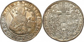 Germany
Germany, Saxony. Christian I (1586-1591). Thaler 1586 HB, Dresden - BEAUTIFUL 

Aw.: Popiersie z&nbsp; mieczem w prawo, po bokach data 15-8...