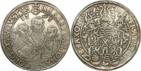 Germany
Germany, Saxony. Christian II, Johann Georg and August (1591-1611), Thaler 1593 HB, Dresden 

Aw.: Trzej bracia stojD�cy na wprost, powyE