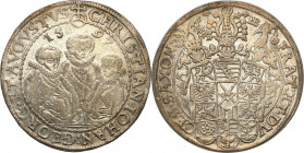 Germany
Germany, Saxony. Christian II, Georg Johann I and August (1591-1611). Thaler 1597 HB, Dresden - NO 

Aw.: Trzej bracia stojD�cy na wprost, ...