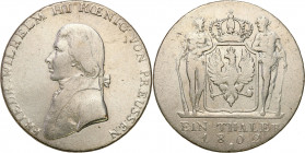 Germany
Germany, Prussia. Frederick William III (1797-1840). Thaler 1802 A, Berlin 

Moneta czyszczona.AKS 10; Davenport 755

Details: 21,85 g Ag...