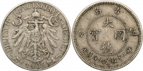 Germany
Germany, Cologne Kiautschou in China. 5 cents 1909, Berlin - RARE 

Rzadka moneta kolonii niemieckich.Patyna, przyzwoicie zachowane.Jaeger ...