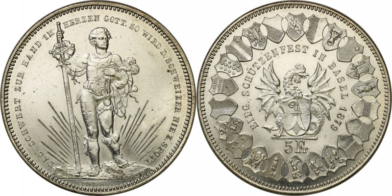 Switzerland
Switzerland. 5 francs 1879, Basel - Shooting Festival - NAD 

Rza...