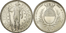 Switzerland
Switzerland. 5 francs 1934, Freiburg - BEAUTIFUL 

Moneta wybita z okazji turnieju strzeleckiego.WyE�mienity egzemplarz z blaskiem menn...