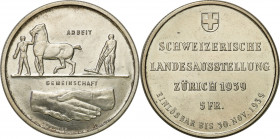 Switzerland
Switzerland. 5 francs 1939, Bern, Exhibition in Zurich - CAPACITY 6,000 

Rzadszy typ monety.PiD�knie zachowane.

Details: 19,48 g Ag...