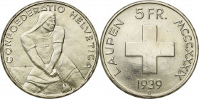 Switzerland
Switzerland. 5 francs 1839, Bern, Battle of Laupen - RARE 

Lekko czyszczone. NakE�ad 30.600 sztuk.Rzadszy typ monety.KM42; HMZ1223

...